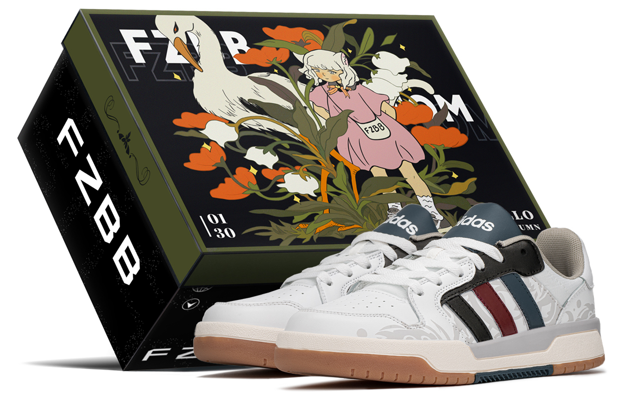 

Энтрап Лоу Топ Мужские скейтбордские кроссовки Белый Красный Зеленый Adidas Neo