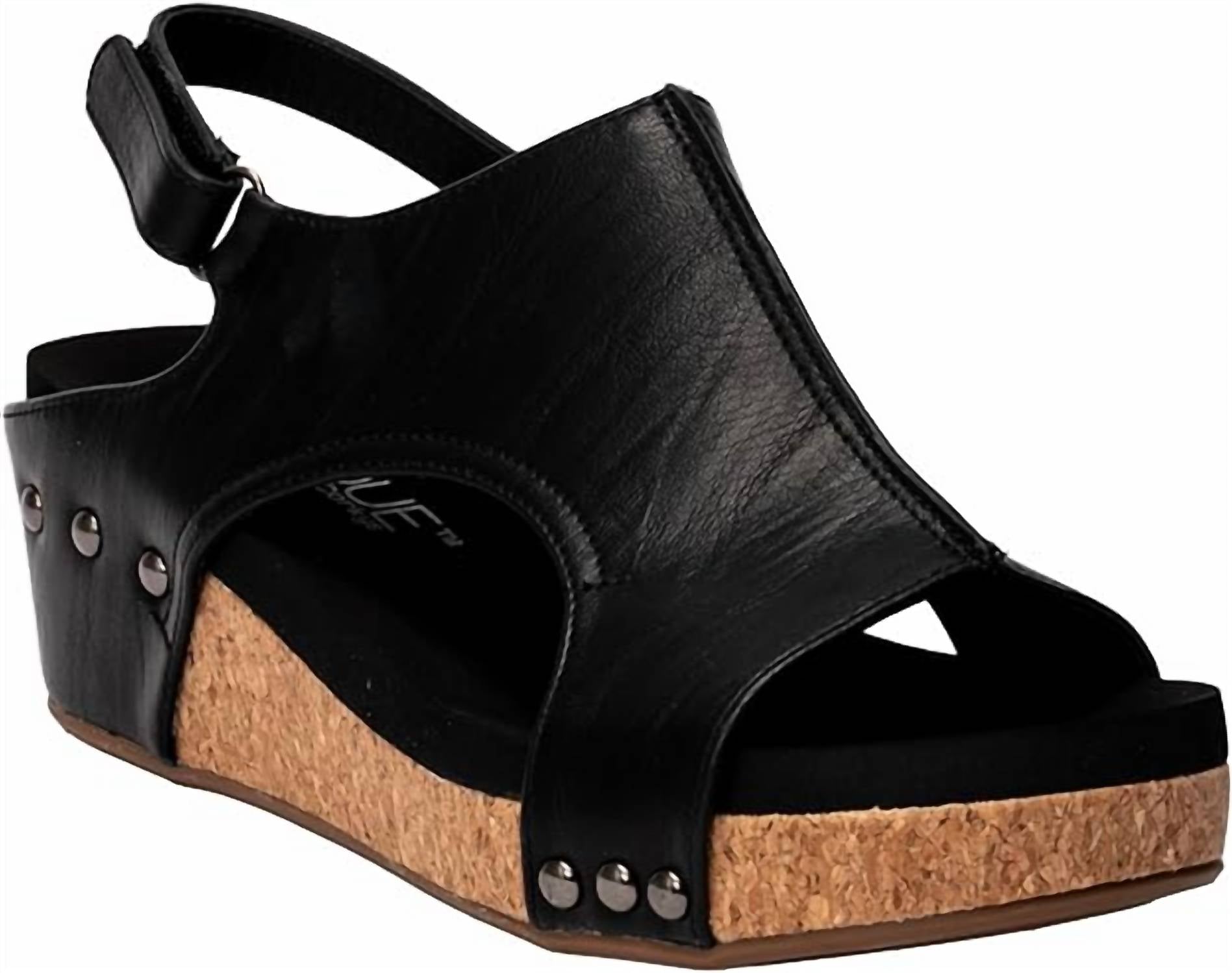 Женские сандалии Volta II на платформе, черные гладкие Corkys Footwear