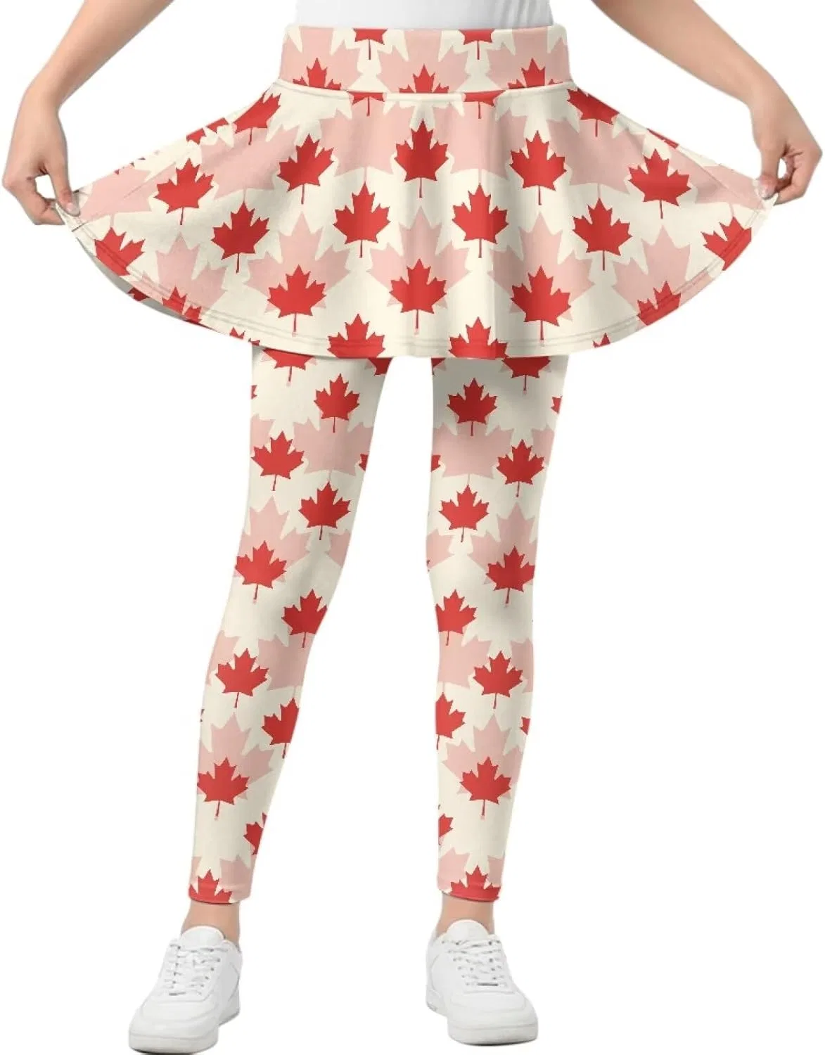 Леггинсы с юбкой для девочек Yatixapu, Maple Leaf