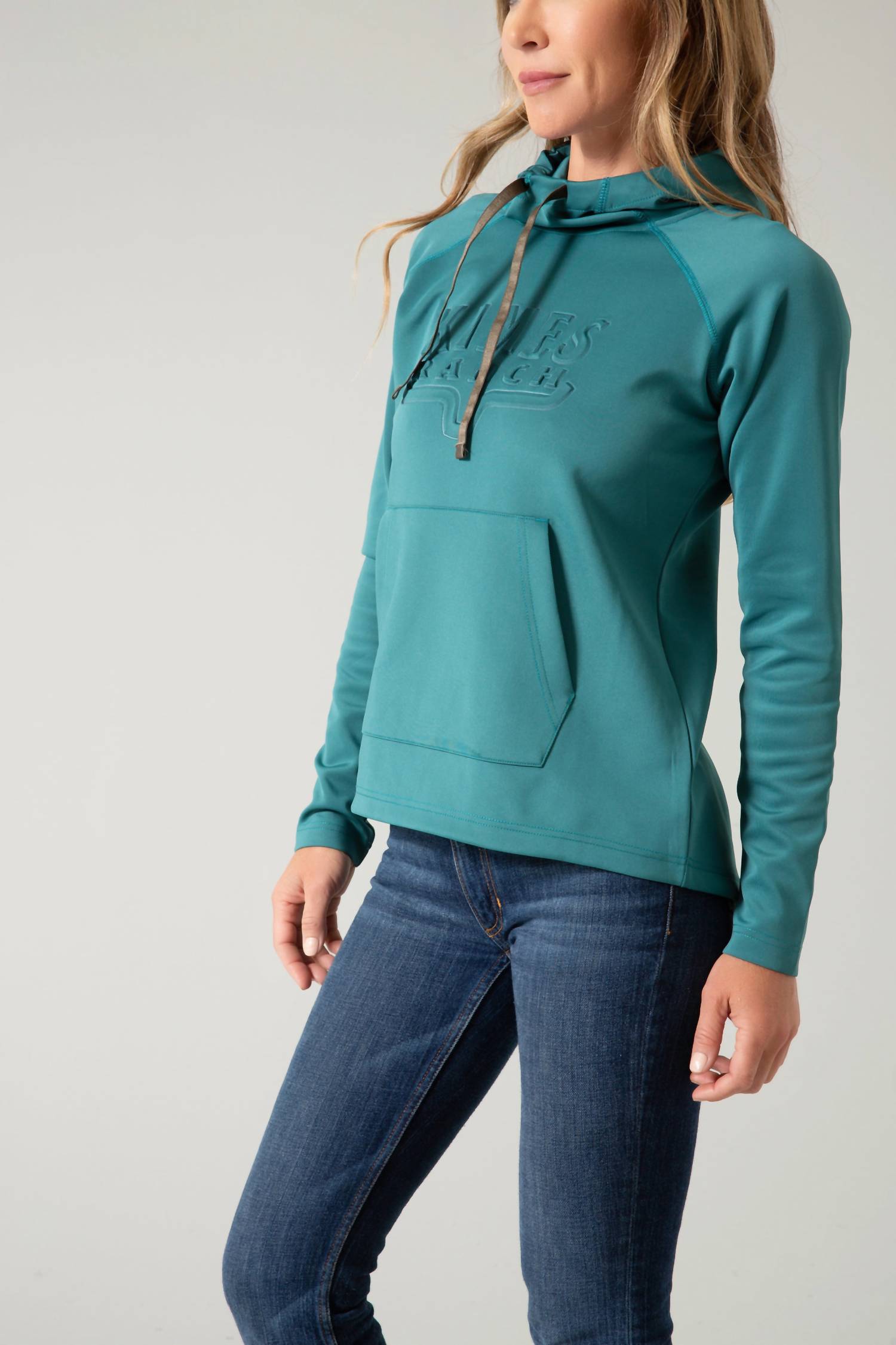 

Sedona худи с рельефным узором в цвете морской волны Kimes Ranch, Teal