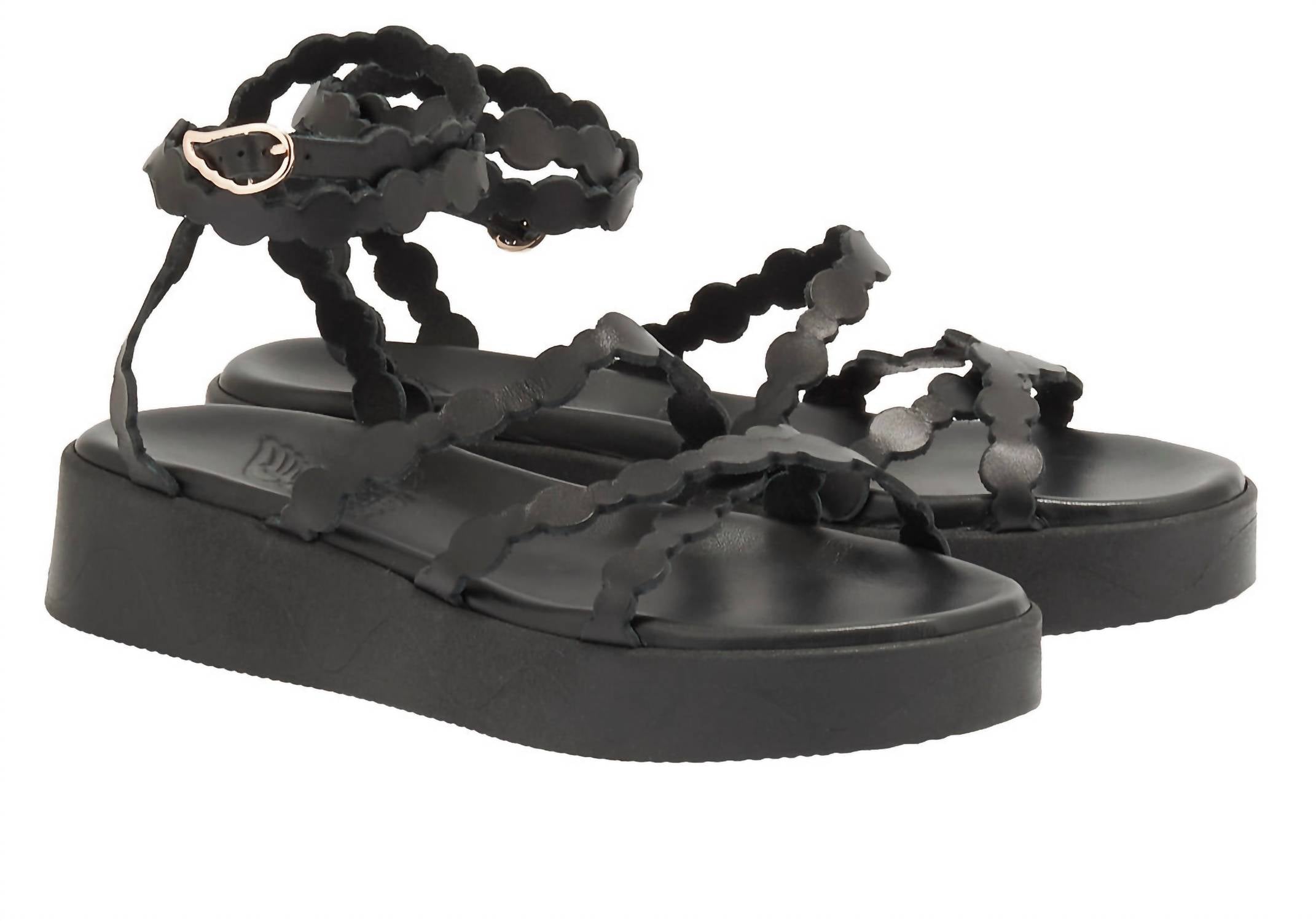Женские сандалии Aspis черного цвета Ancient Greek Sandals — фото 3