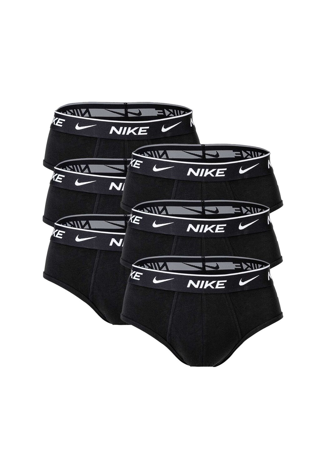 

Трусы-стринги из хлопка на каждый день, 6 шт NIKE, черный