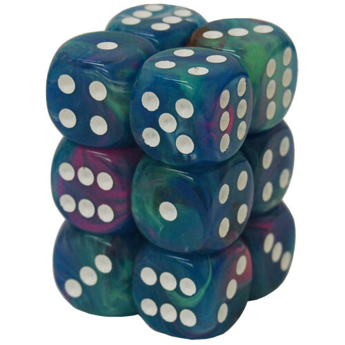

Аксессуары Chessex Chessex 16mm d6 Set: Festive Waterlily/White (12)