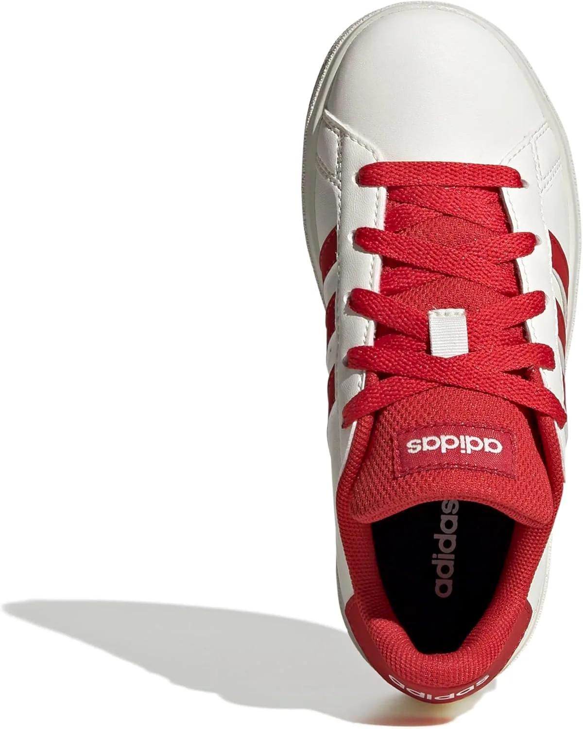 Теннисные кроссовки унисекс Kinder Grand Court Lifestyle на шнуровке, теннисные кроссовки adidas, кремовый — фото 2