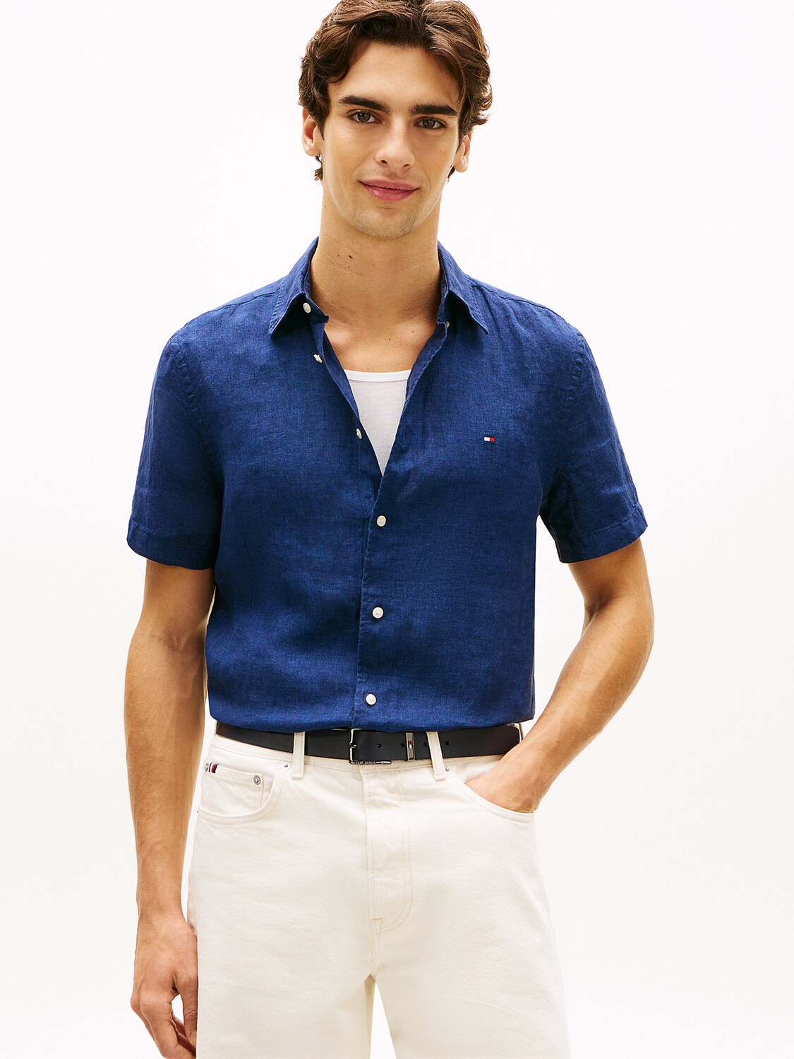 TOMMY HILFIGER Рубашка на пуговицах Regular fit в цвете Marine Blue — фото 2