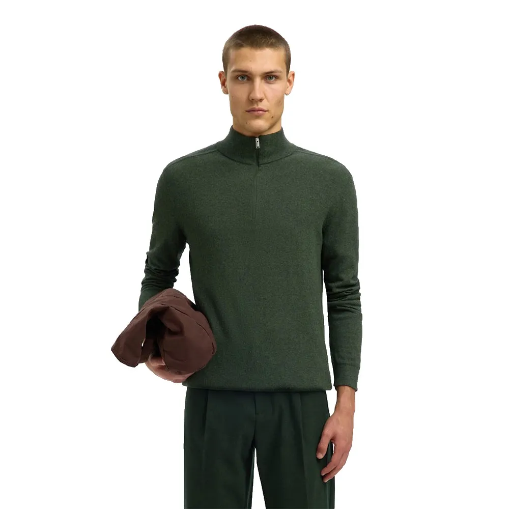 

Свитер Selected Berg full zip, зеленый