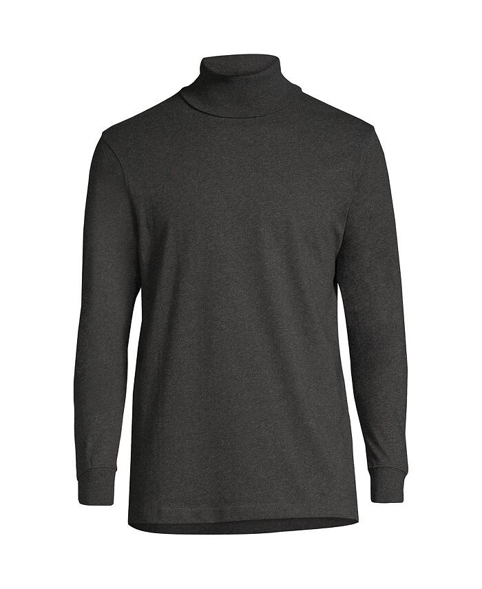 

Мужская футболка с водолазкой Super-T Lands' End, цвет Dark charcoal heather