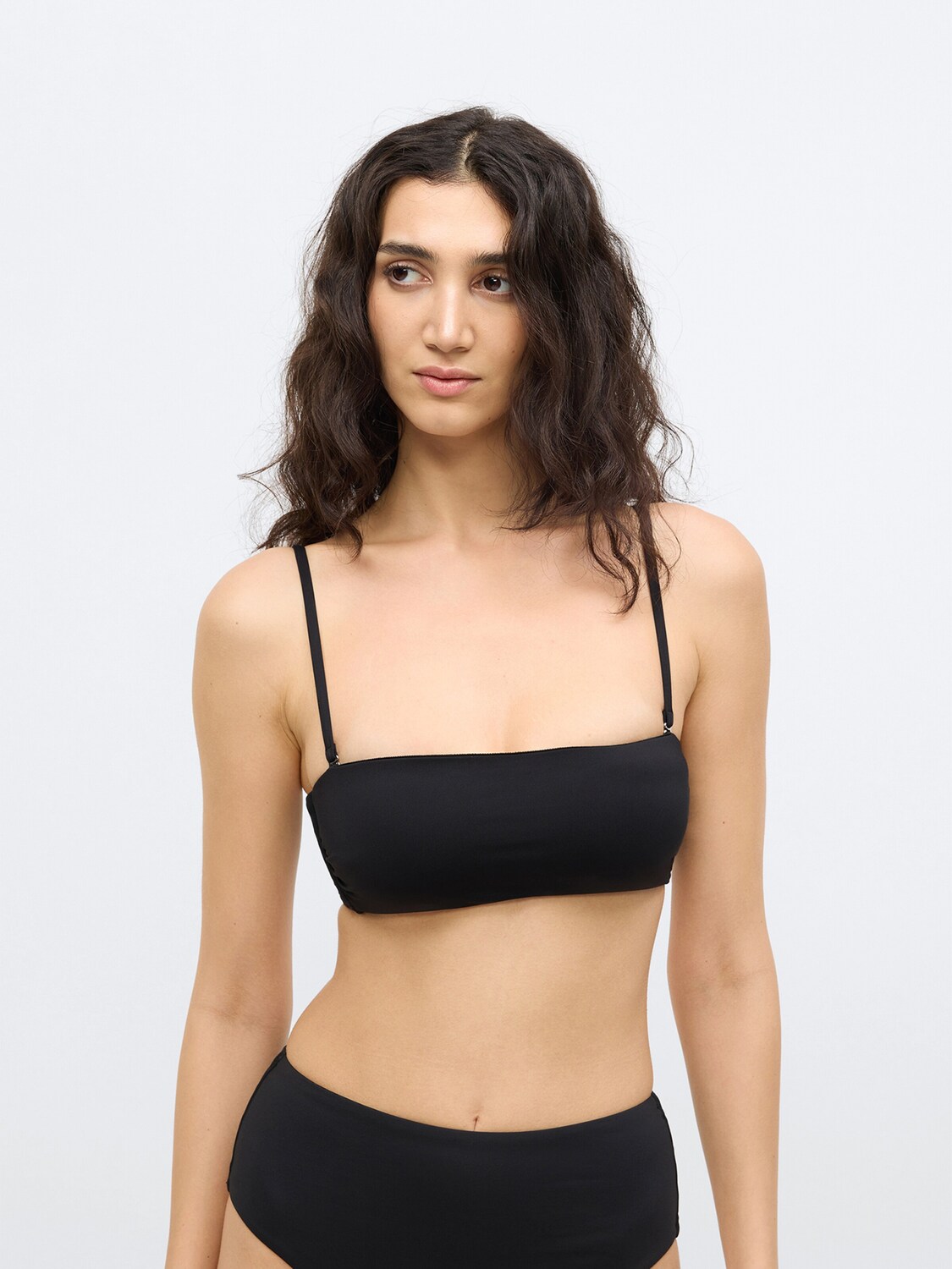 Calvin Klein Swimwear Топ-бандо для бикини в черном цвете — фото 4