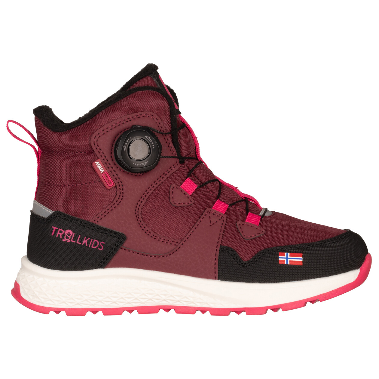 

Зимняя обувь Trollkids Bergen Winter Mid Cut, цвет Redwood/Magenta