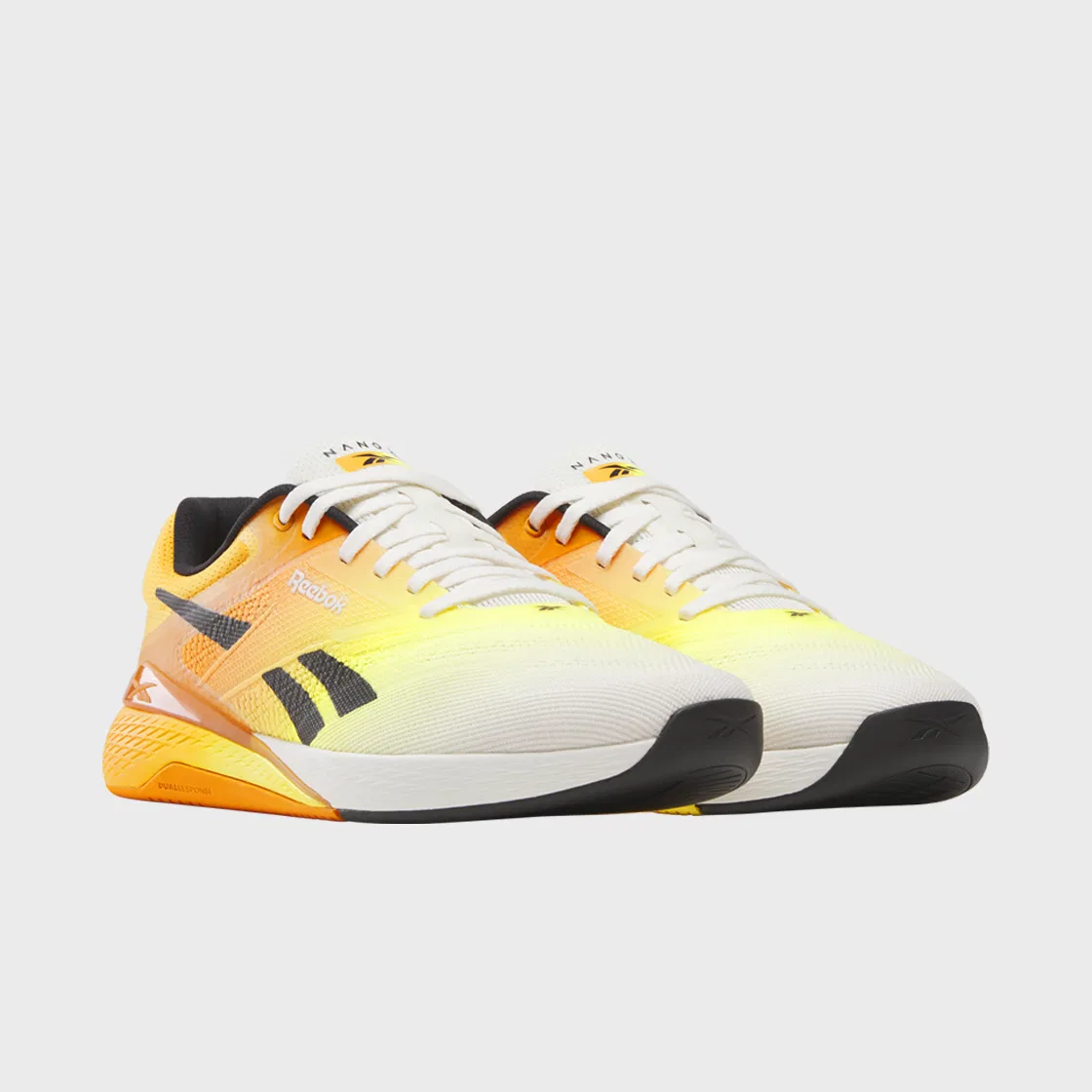 Мужские кроссовки Nano X5 бело-оранжевые от Reebok — фото 2