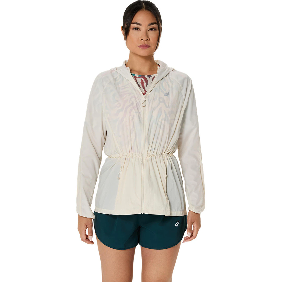

Asics ROAD PACKABLE JACKET женские беговые куртки, бежевый