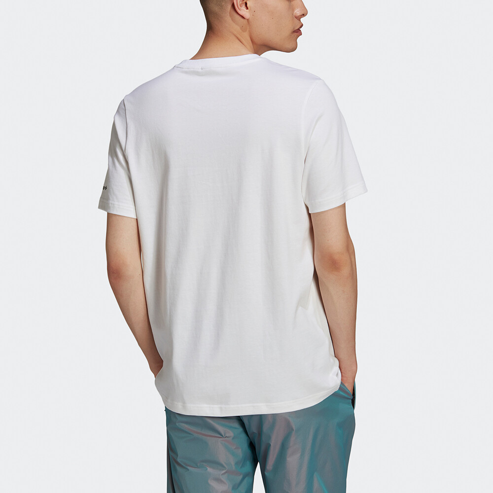 Футболка Shattered Trefoil мужская белая Adidas Originals, белый — фото 3