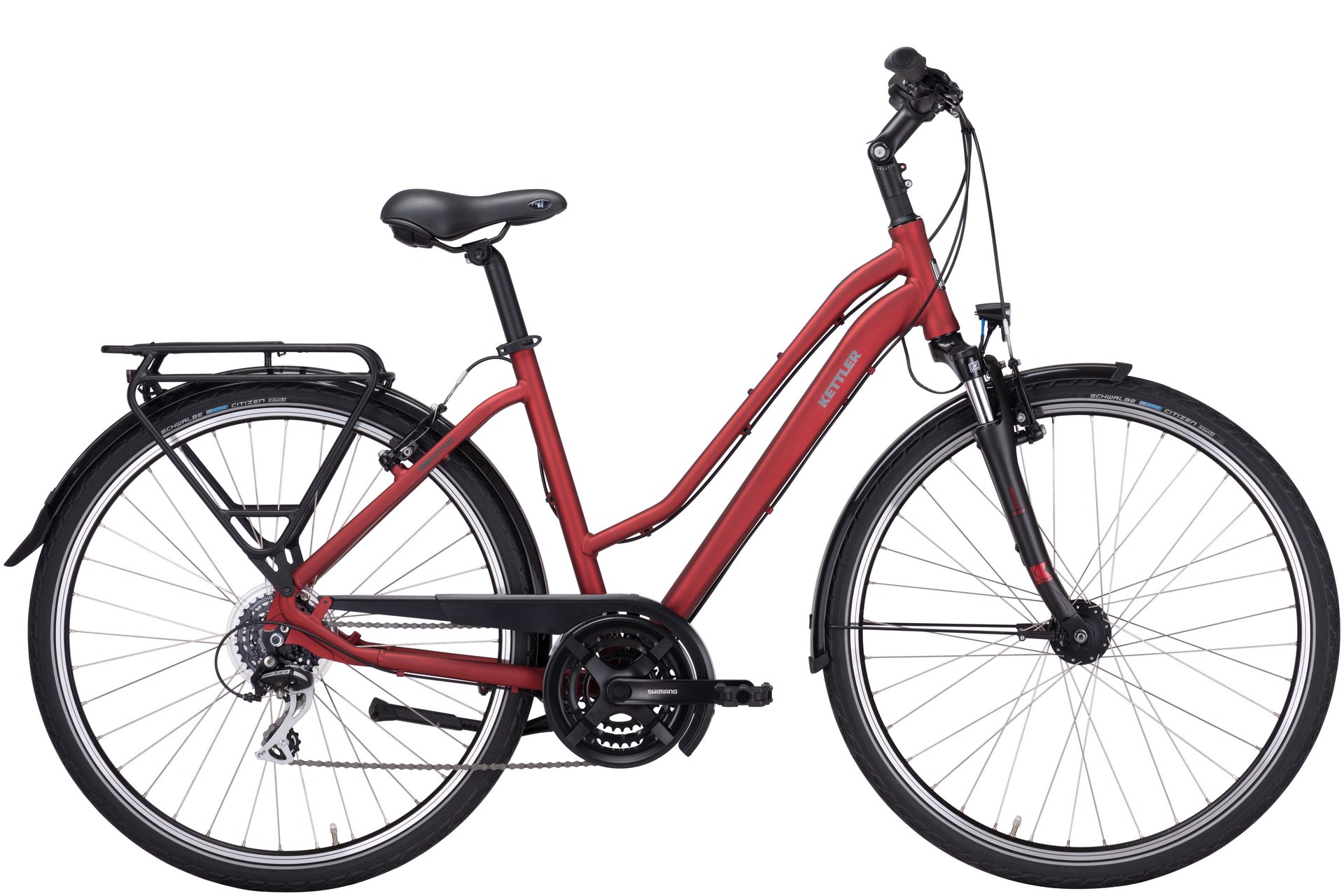 

Трекинговый велосипед Kettler Traveller 1.0 21g - 28 дюймов - trapez, rot | landscape red matt