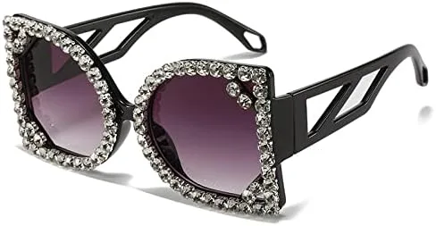 

Солнцезащитные очки с квадратным градиентом, крупной оправой и стразами, модель 2027, для женщин, летние, с защитой от УФ-излучения UV400, в стиле ретро MTZJH, C1