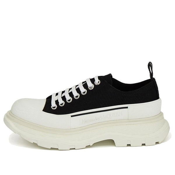 Кроссовки tread slick low lace up 'black white' Alexander Mcqueen, черный