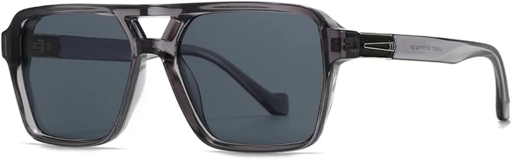 

Солнцезащитные очки с защитой UV400 | Большая оправа, двойная перемычка, градиентные линзы | для женщин и мужчин, для занятий спортом на открытом воздухе и вождения DSVIGF, Gray