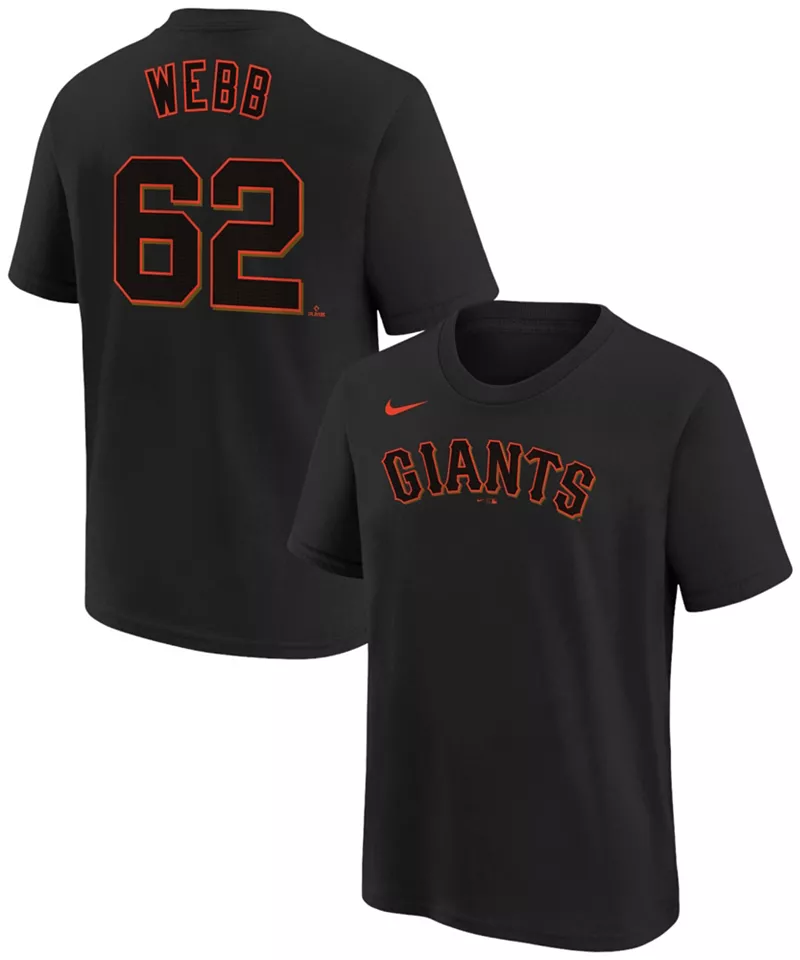 

Черная домашняя футболка Nike Youth San Francisco Giants Logan Webb #62