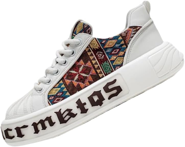 

Модные спортивные мужские кроссовки с вышивкой, комфортные, дышащие, универсальные, с толстой подошвой, увеличивающей рост, уличный стиль Clolinde, коричневый