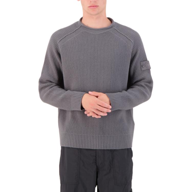 

Винный свитер с рукавом реглан STONE ISLAND, темно-серый