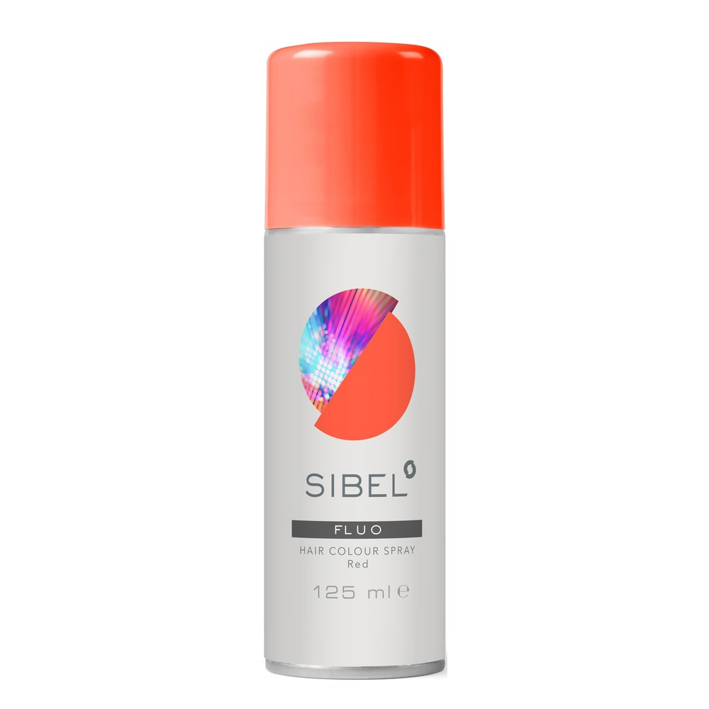 

Красный лак для волос hair colour spray fluo/metal, red Sibel, 125 мл