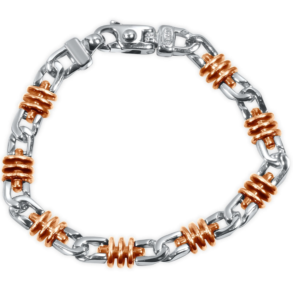 

Мужской браслет из 14-каратного золота (33 грамма) или платины (53 грамма) 8,5 мм, 8,5 дюйма Pompeii2, 14K White Gold