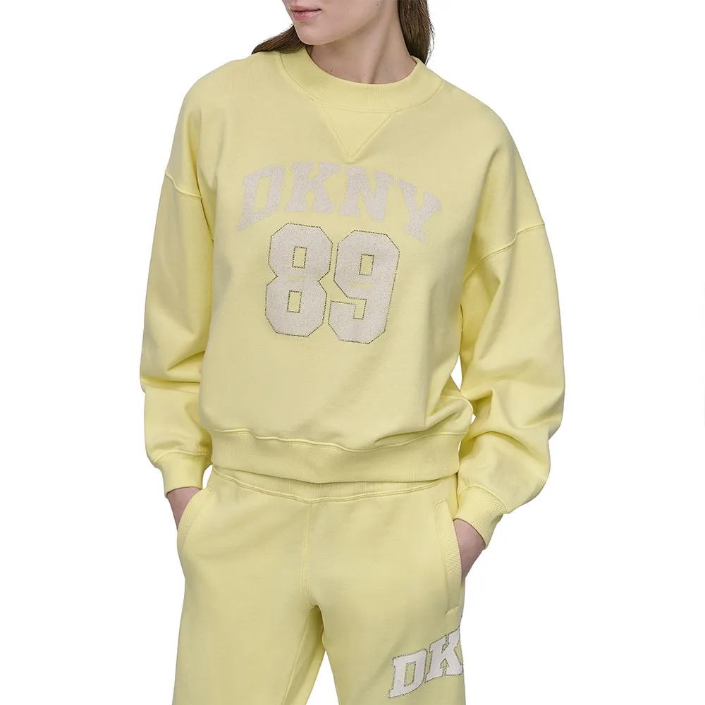 

Толстовка DKNY Distressed Rhinestone Logo, желтый