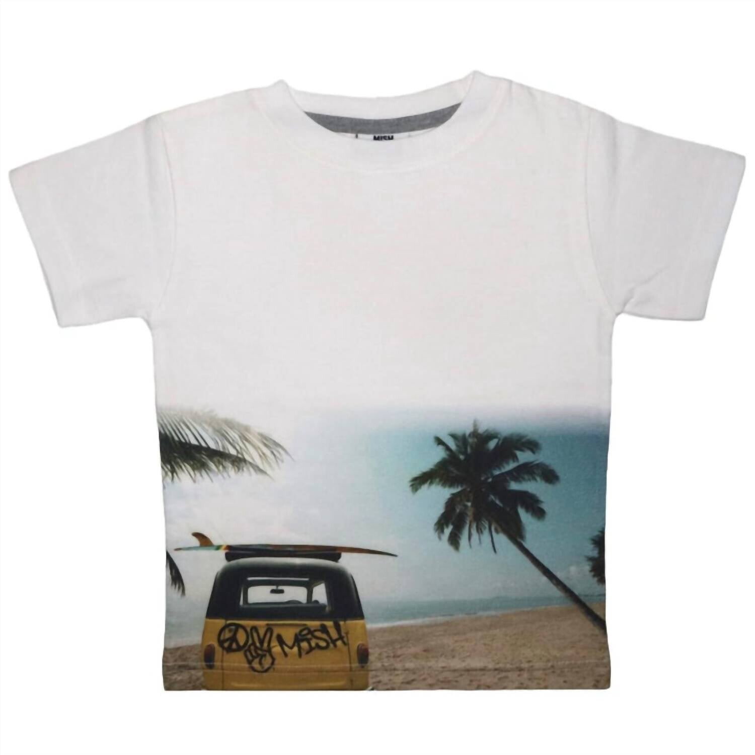 

Белая футболка Boy's Real Beach Photo с фото Mish Mish, белый