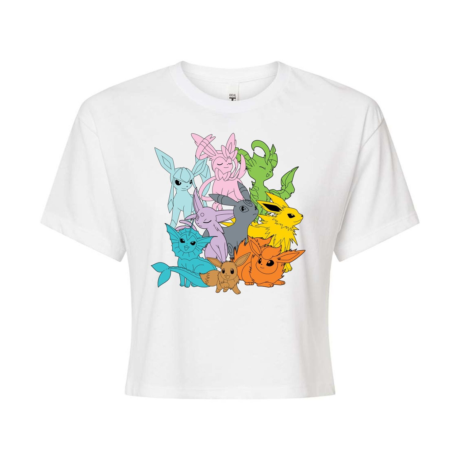 

Укороченная футболка Pokemon Eevolutions для юниоров Licensed Character, белый
