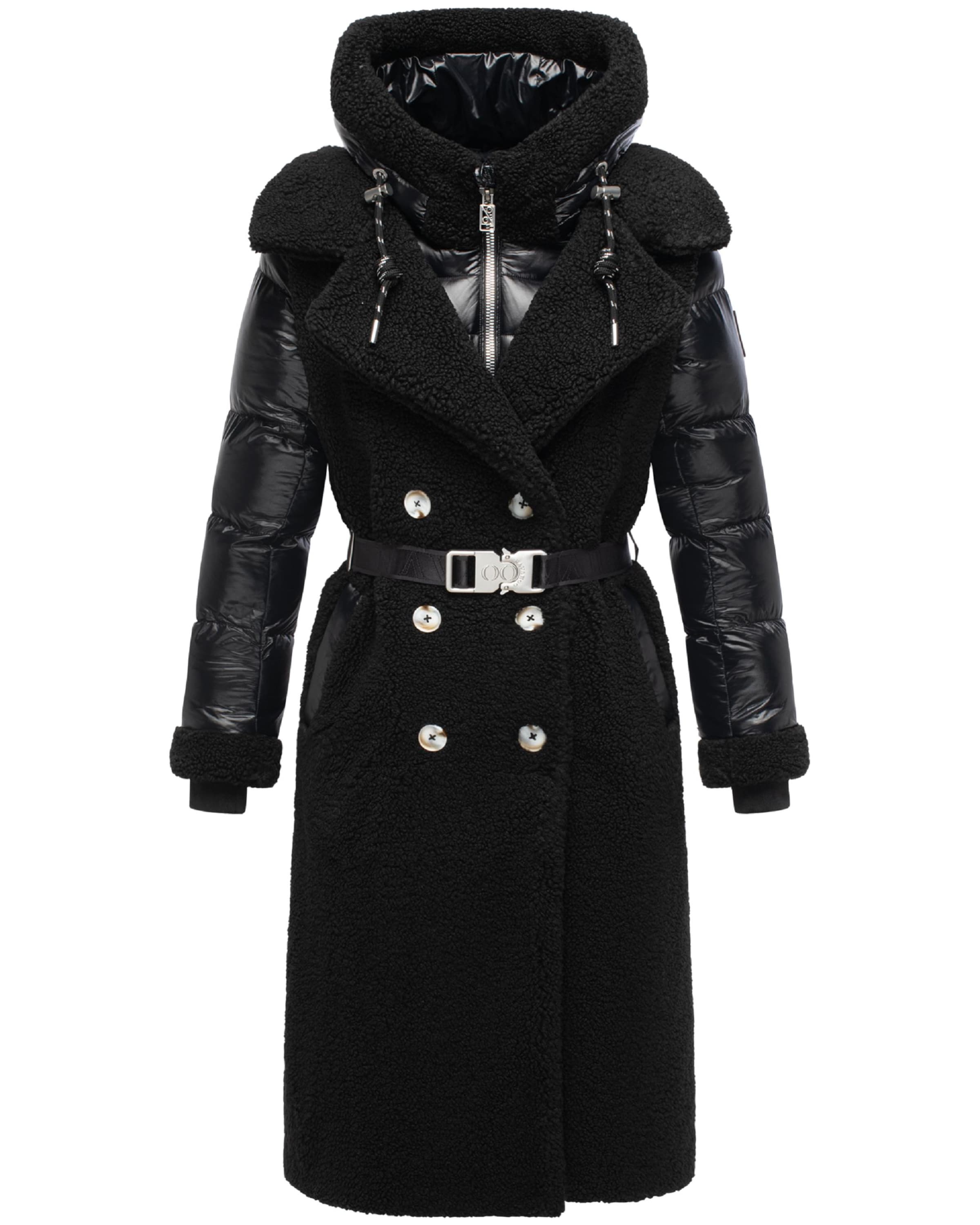 

NAVAHOO Зимнее пальто 'Kuscheltraum 14' в черном цвете