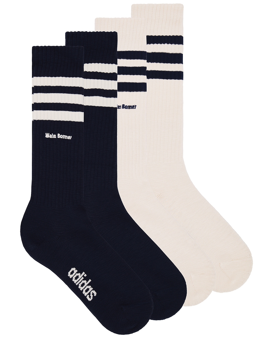 

Носки 3S Adidas By Wales Bonner, Wonder White & Collegiate Navy