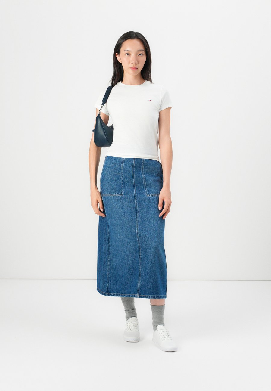 Юбка Tommy Hilfiger LONG MIDI SKIRT, Flo/Blue Denim — фото 2