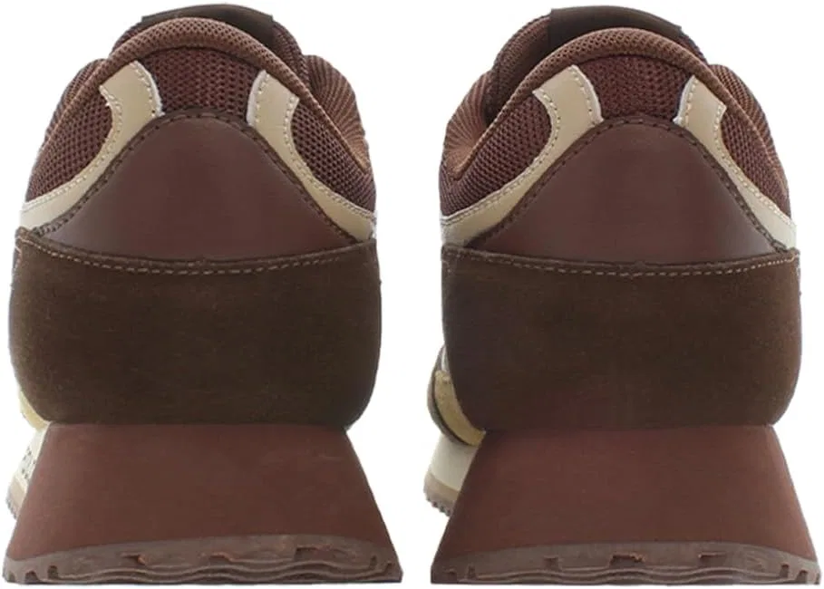 Мужские текстильные кроссовки US Polo Assn. CLEEF007MDMS1 U.S. Polo Assn., Dark Brown, Burgundy, Medium Yellow — фото 4