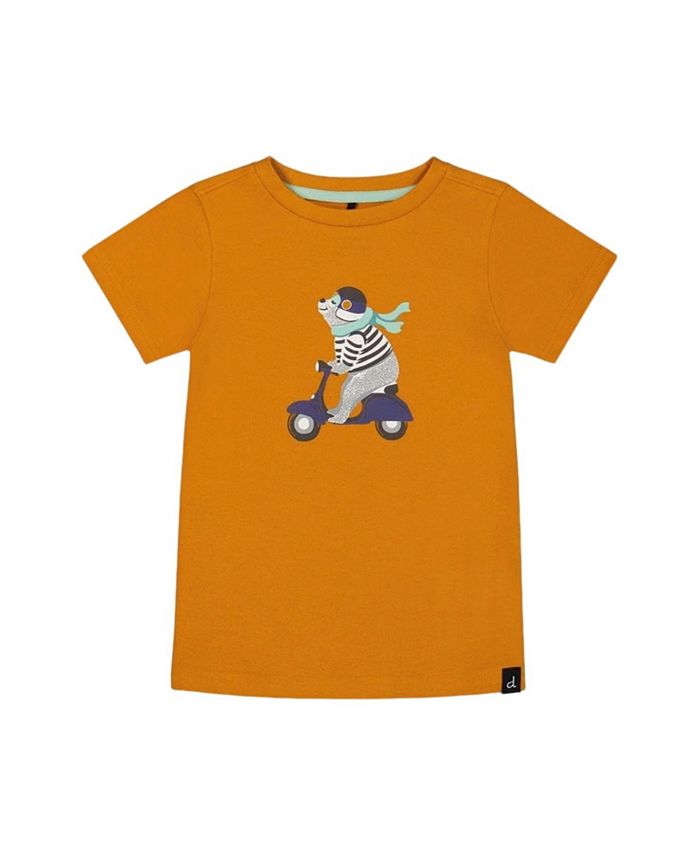 

Детская футболка из органического хлопка для мальчиков - Baby Deux par Deux, оранжевый