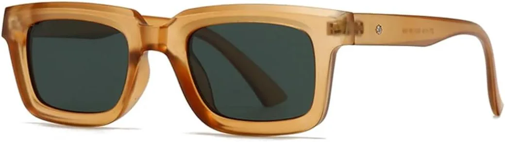 

Женские солнцезащитные очки, модные, конфетные оттенки, защита от УФ-излучения UV400, ретро-очки с заклепками, мужские солнцезащитные очки UUPTTPL, Orange Dark Green