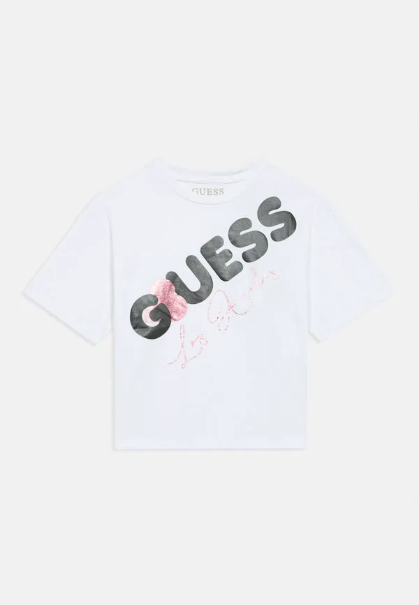 Детская футболка с принтом Guess, Pure White