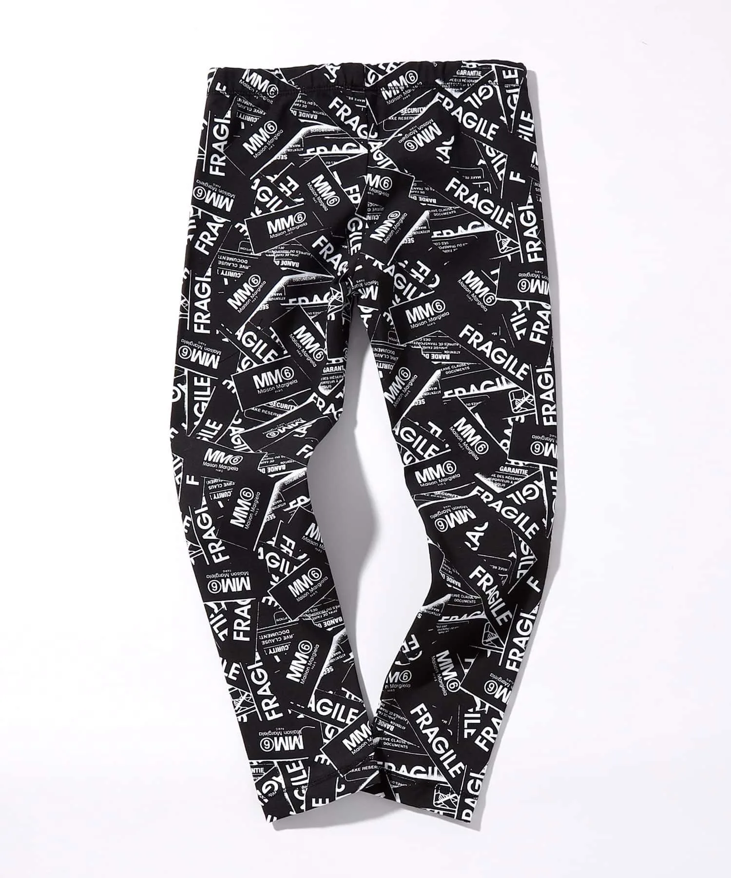 (K)MM6 Maison Margiela/MM6 Maison Margiela Детские и подростковые леггинсы с логотипом бренда, Black — фото 2