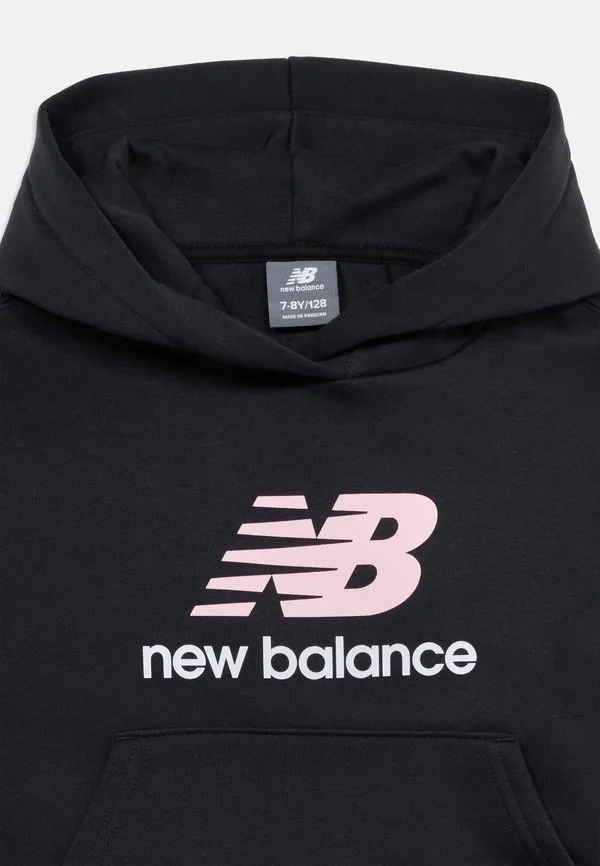Худи с отворотом и логотипом New Balance, Caviar — фото 4