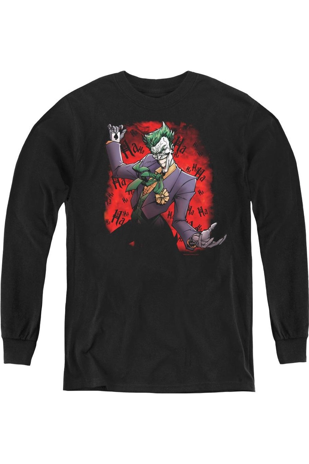

Футболка с длинным рукавом Batman Jokers Ave для молодежи Gildan, черный