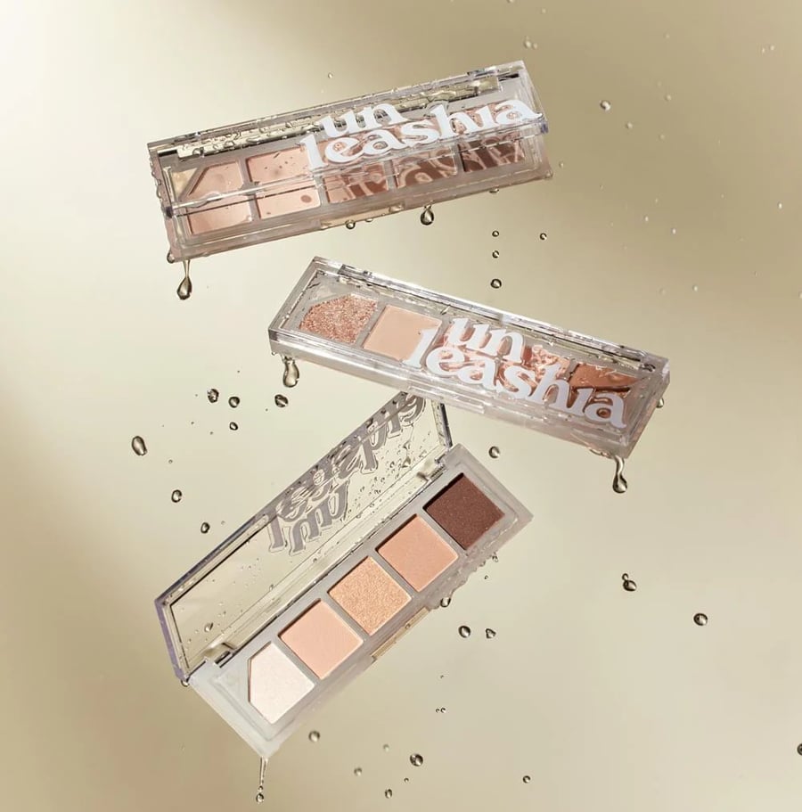 UNLEASHIA Mood Shower Face Palette #01 Vanilla Shower / Многофункциональная палетка теней для век — фото 3