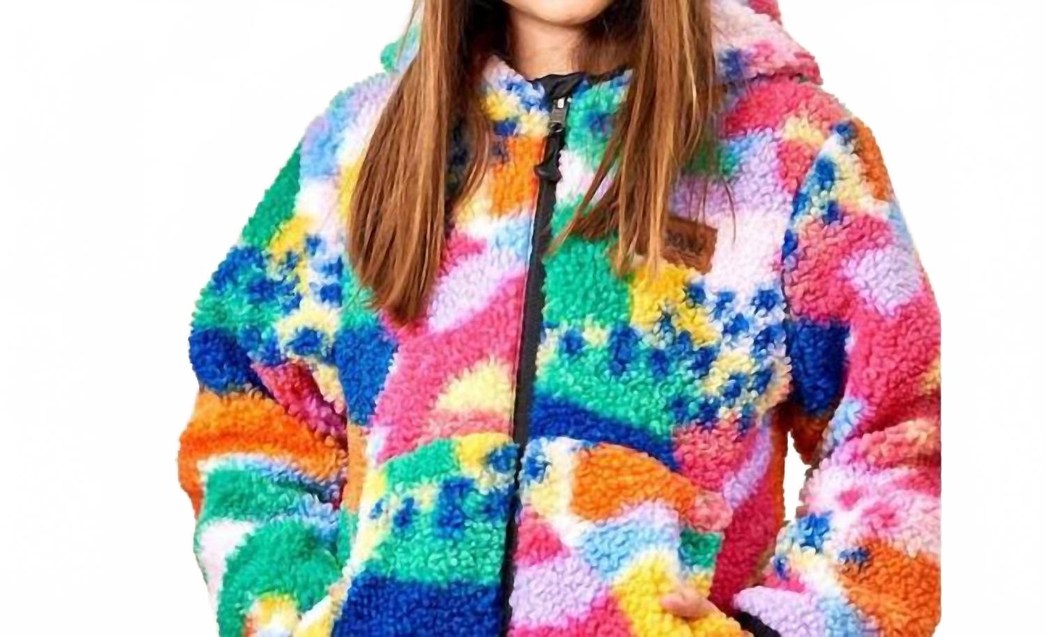 

Реверсивная куртка Sherpa с разноцветным принтом Deux par Deux, мультиколор