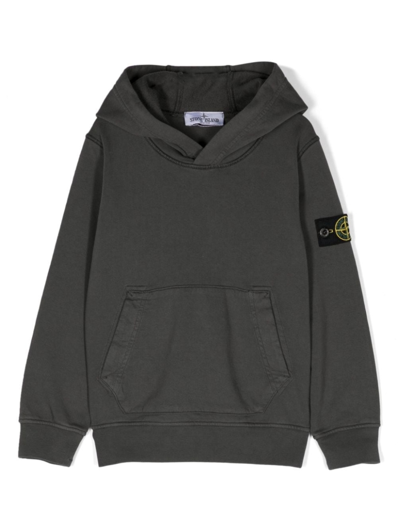 

Stone Island Junior толстовка с нашивкой Compass, серый