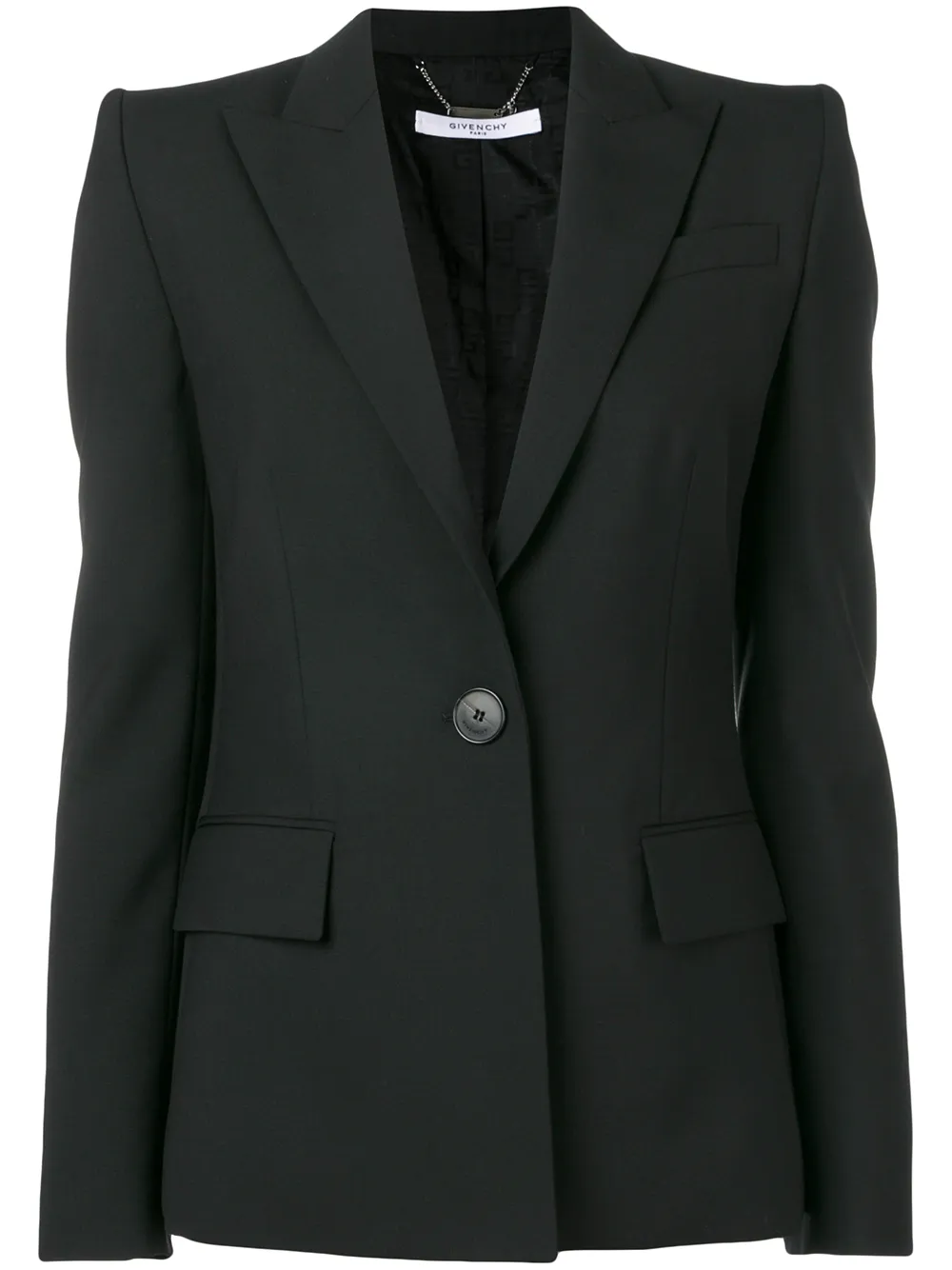 

Однобортный пиджак Givenchy, черный