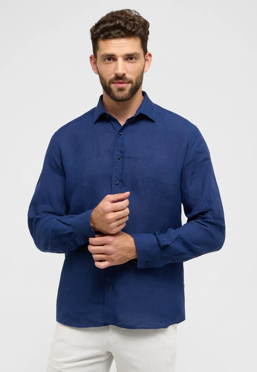 

Рубашка Eterna с длинными рукавами "MODERN FIT", цвет морской волны
