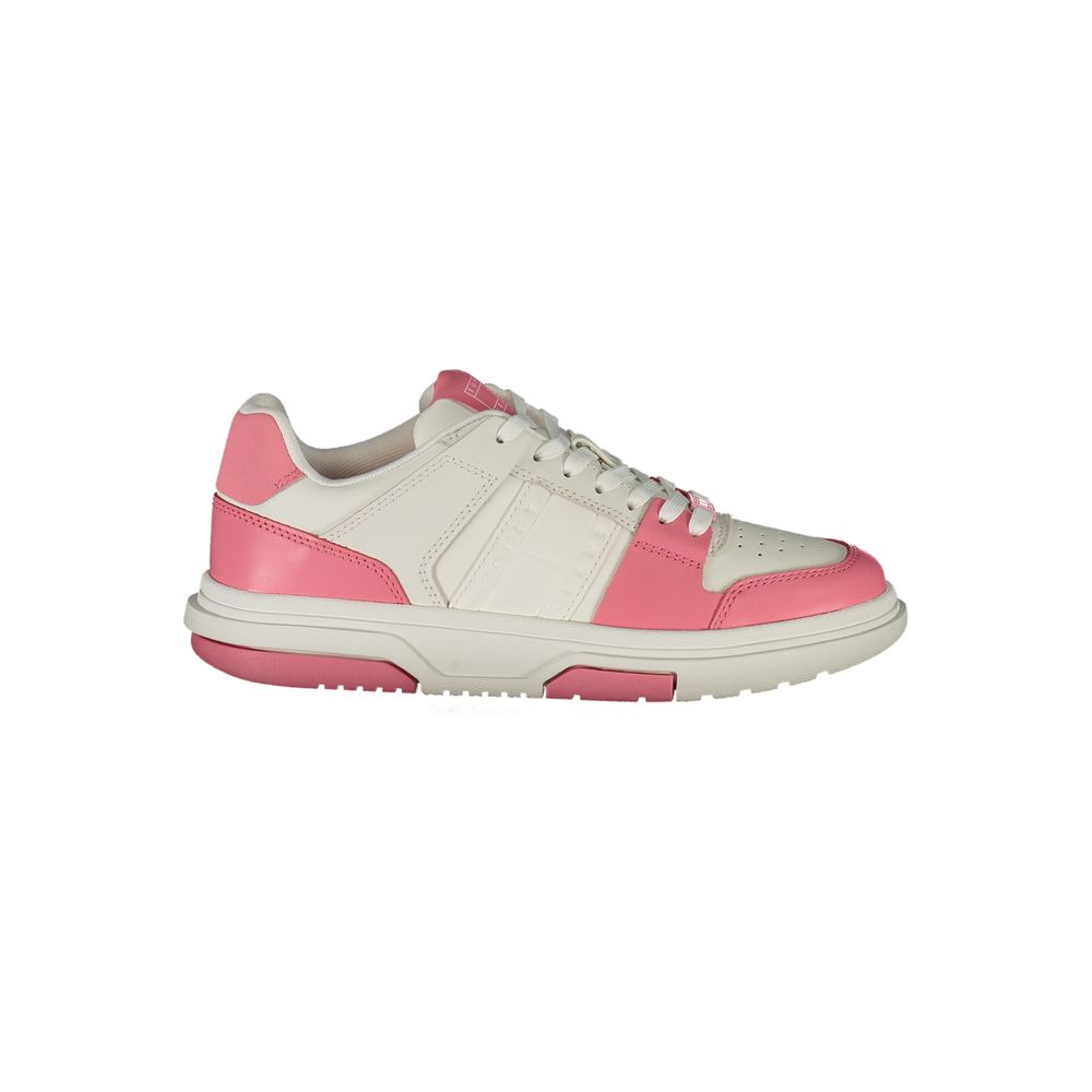 

Розовые кожаные женские кроссовки Tommy Hilfiger