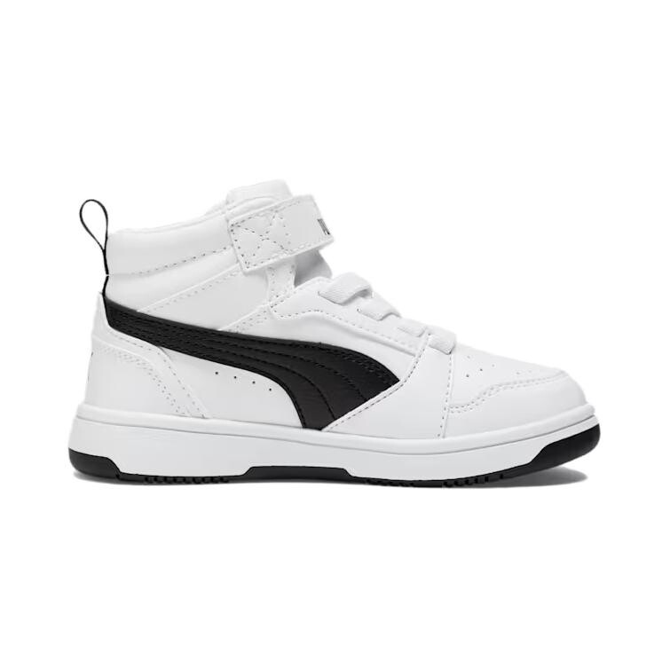 Кроссовки Puma Rebound V6 Kids Lifestyle Shoes PS Mid-top Puma White - Puma Black, белый — фото 2
