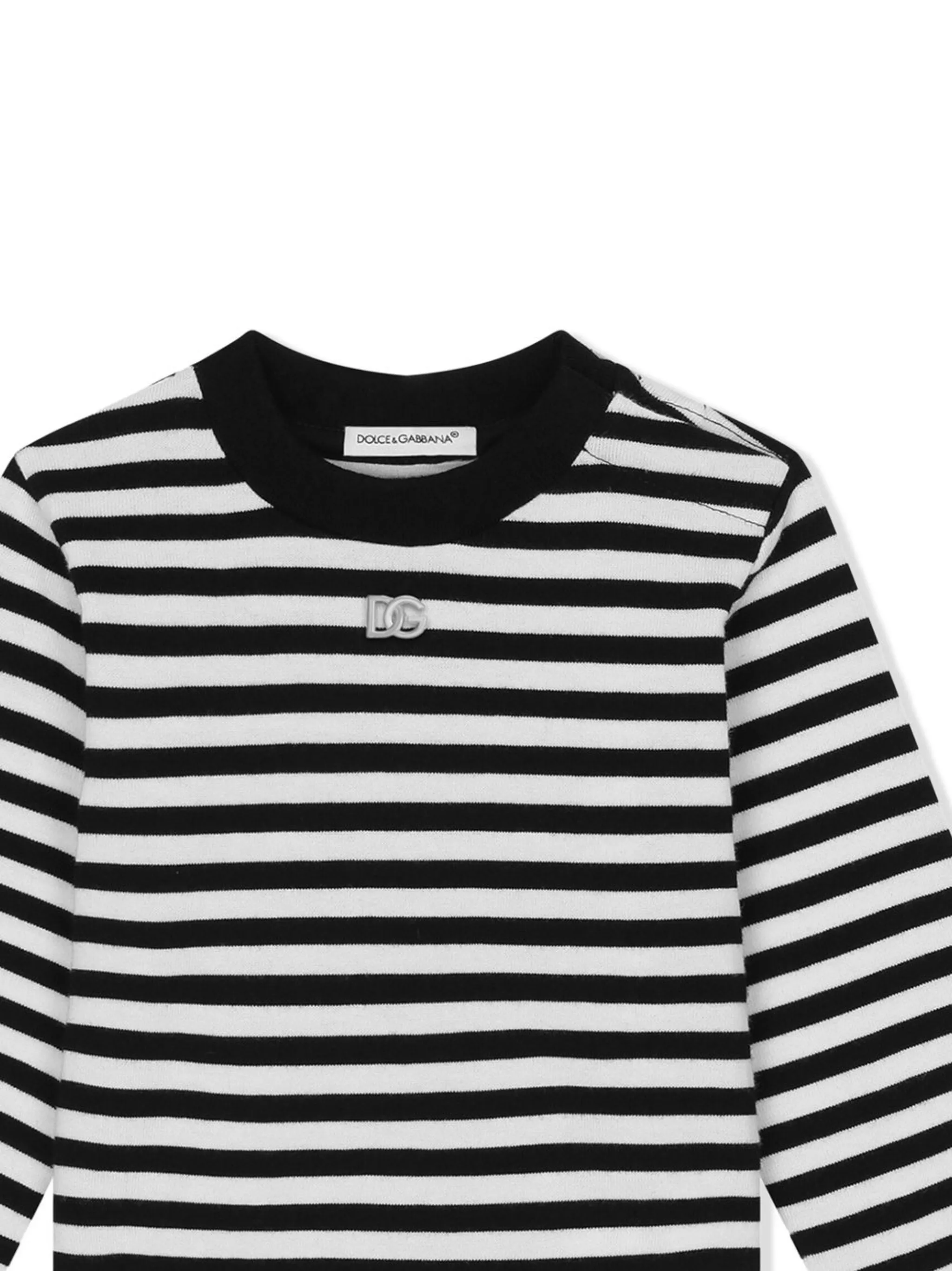 Полосатая футболка из джерси Dolce & Gabbana Kids, белый — фото 3