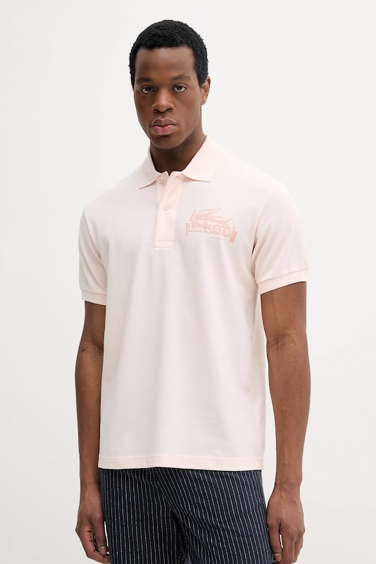

Хлопковая поло Lacoste, бежевый