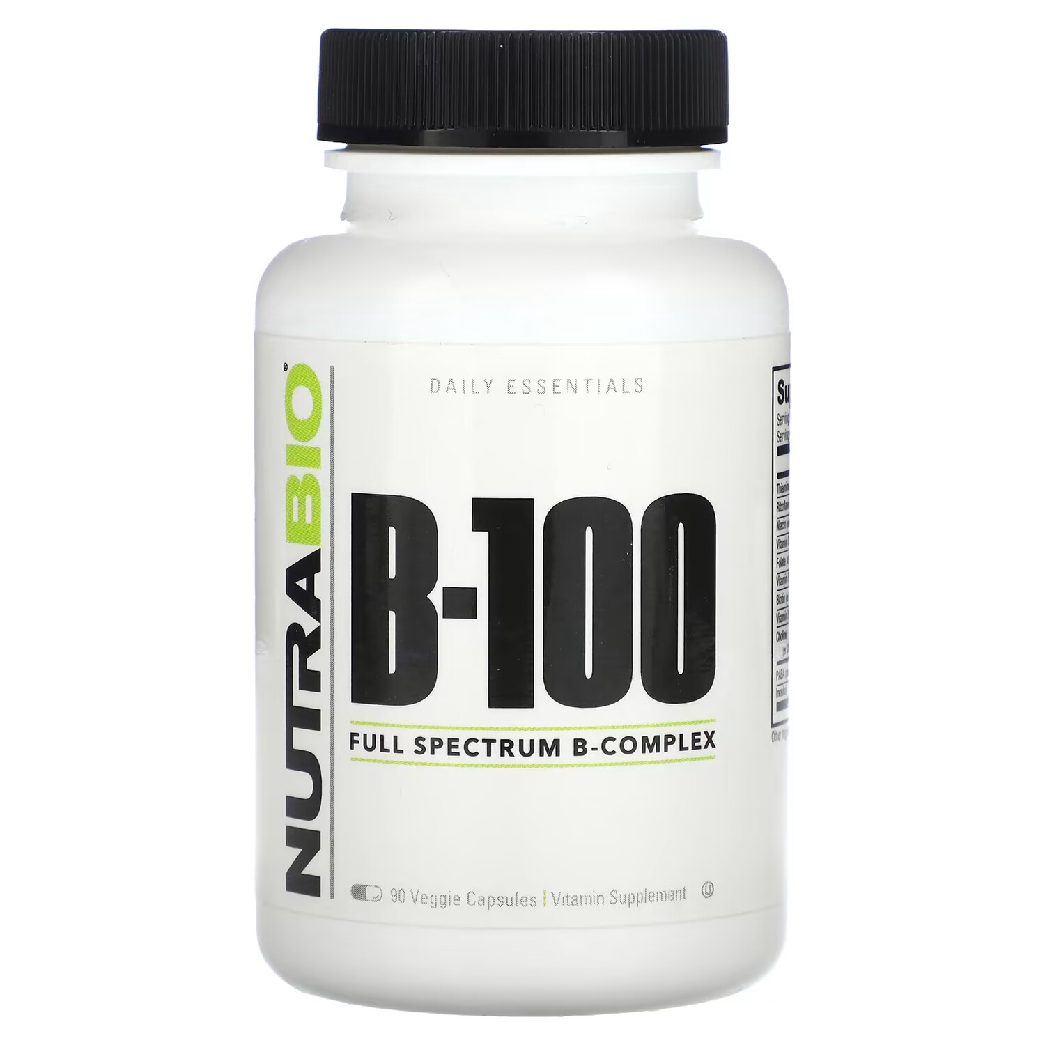 

Витамин B-100 NutraBio, 90 капсул