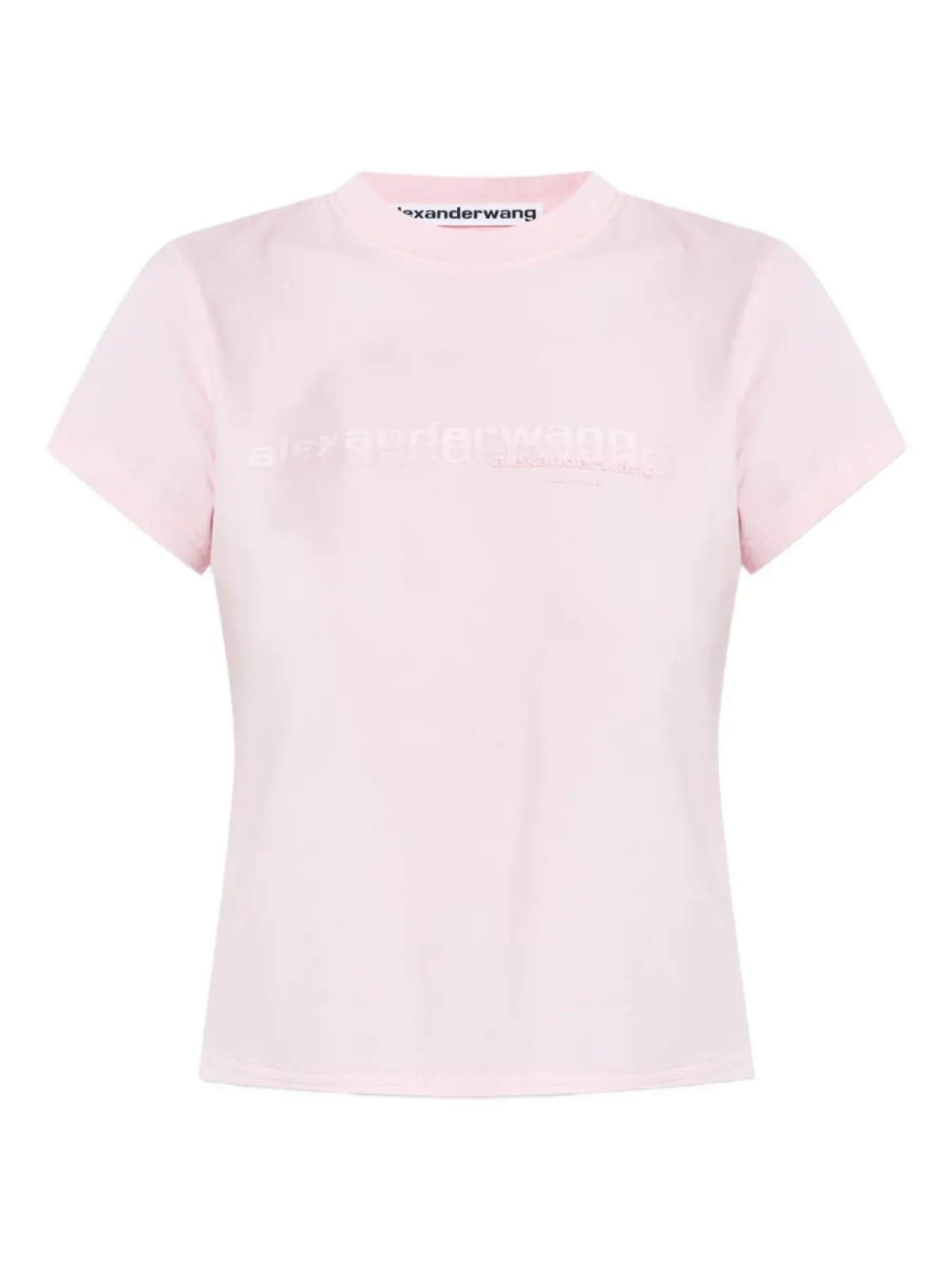 

Футболка из хлопка с логотипом Alexander Wang, розовый