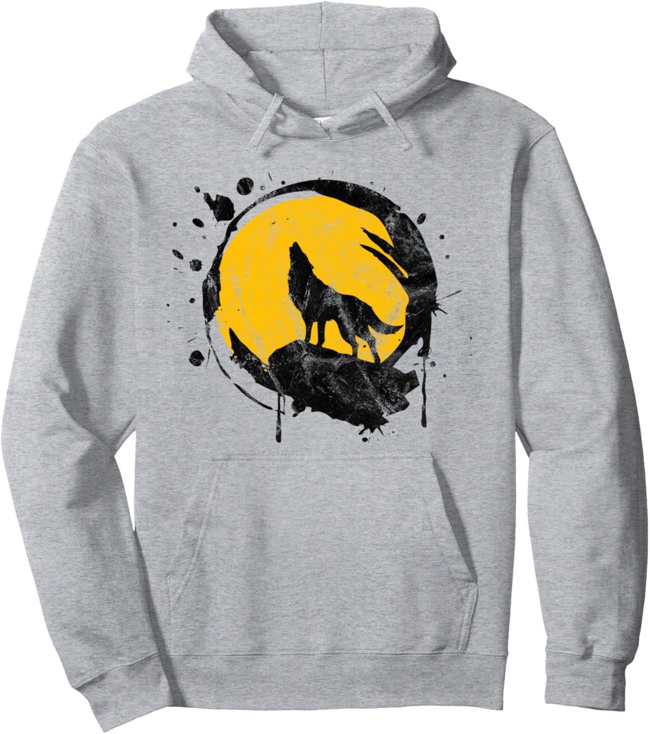 

Воющий волк, полнолуние, силуэт, животное, природа, толстовка с лунным принтом The Wolf By Anne Mathias, серый